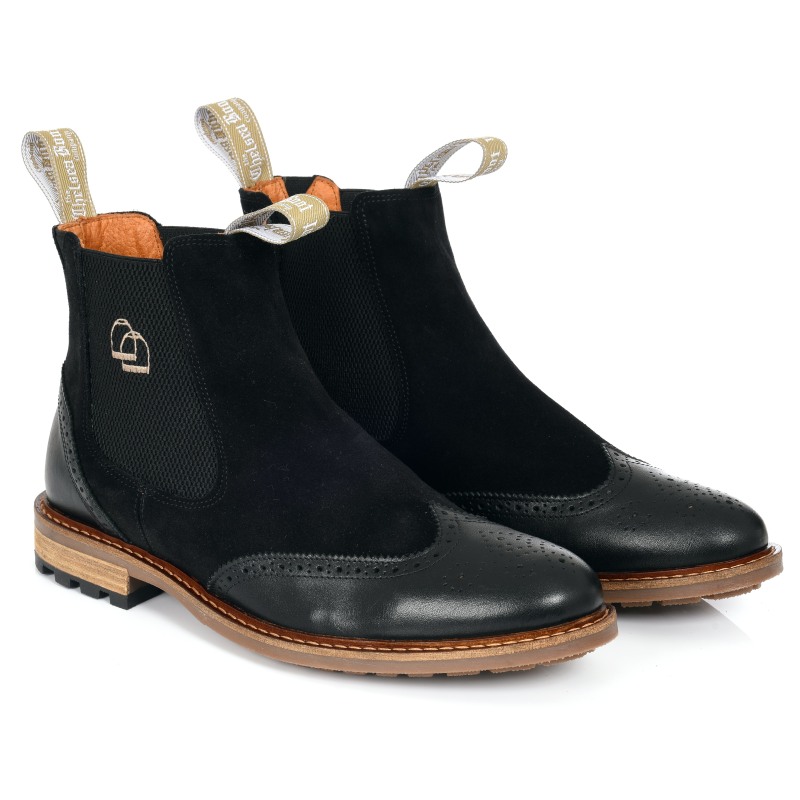 Two Tone Brogue Black The Chelsea Boot Co Est. 1851 Wolf