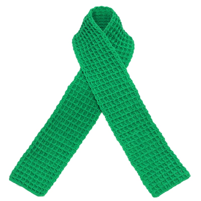 Thumbnail of Waffle Crochet Scarf In Green image