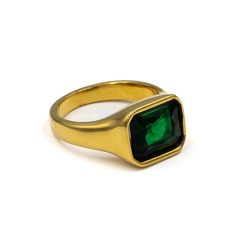 Thumbnail of Emerald Green Moon Ring image