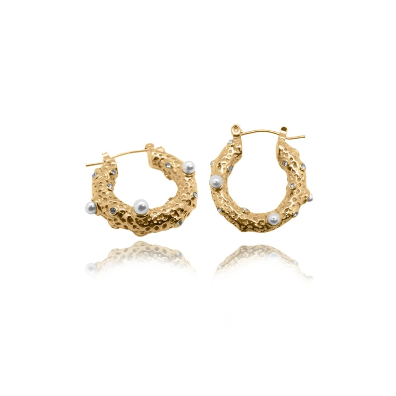 Thumbnail of Tyla Pearl and Zircon Earrings image