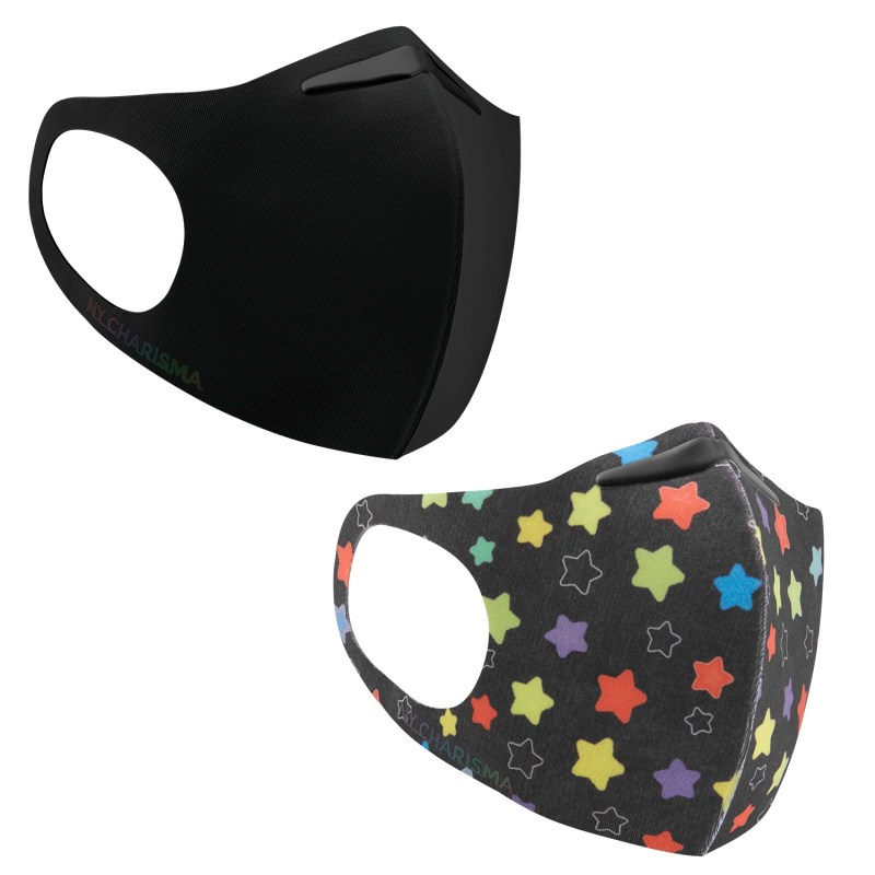 Thumbnail of 2 Pack Washable Face-Mask - Black Stars image