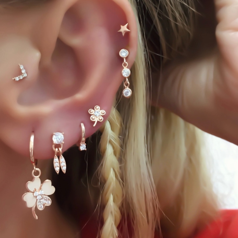 Rose gold top piercing jewelry