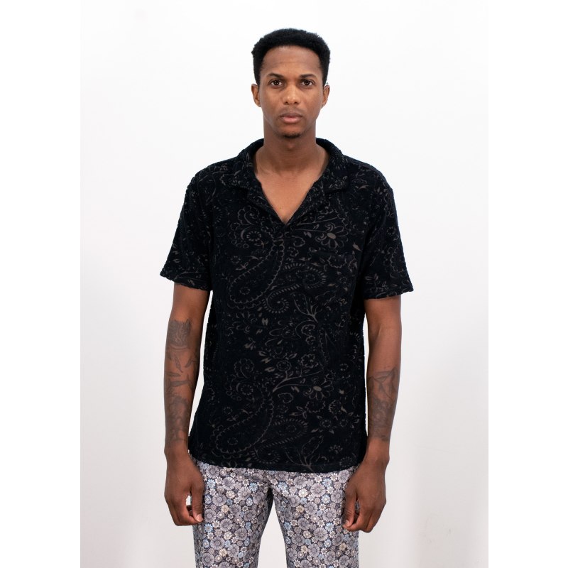 Paisley polo shirt top
