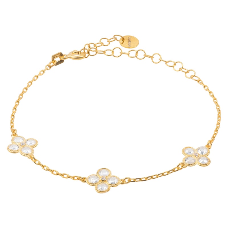 Thumbnail of Flower Clover Triple Bracelet Gold image