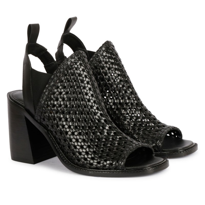 Thumbnail of Bella Black Hand Woven Sandal image