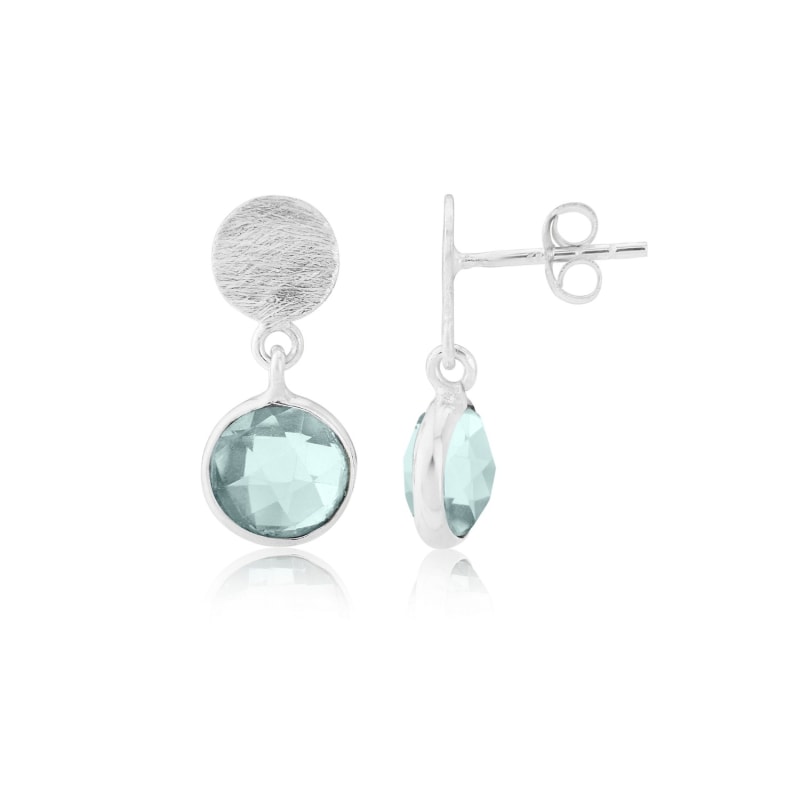 Thumbnail of Salina Silver & Blue Topaz Earrings image