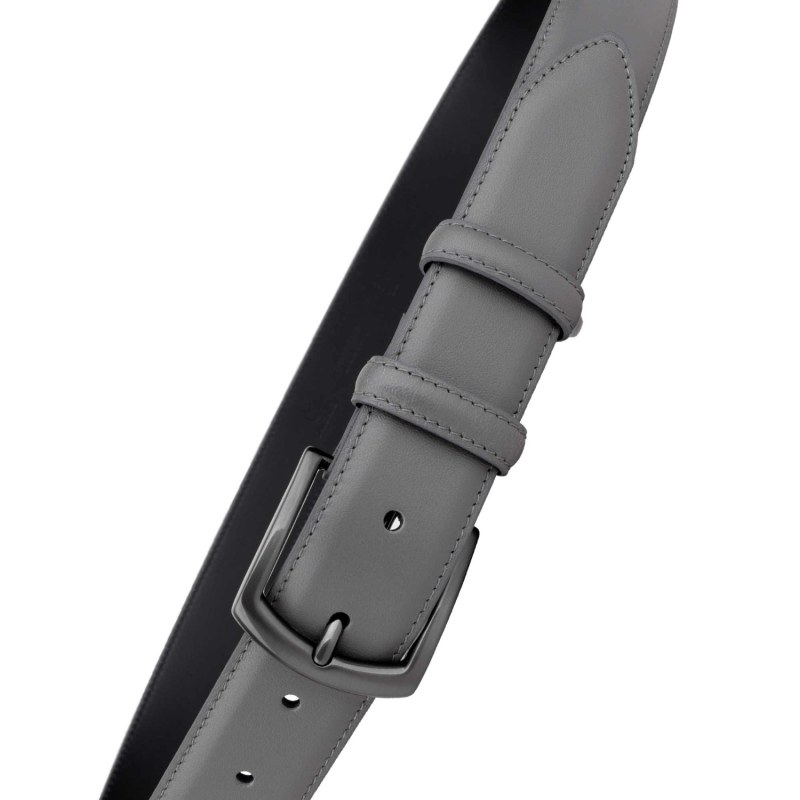 Thumbnail of Classic Leather Belt Dark Grey Tommaso image