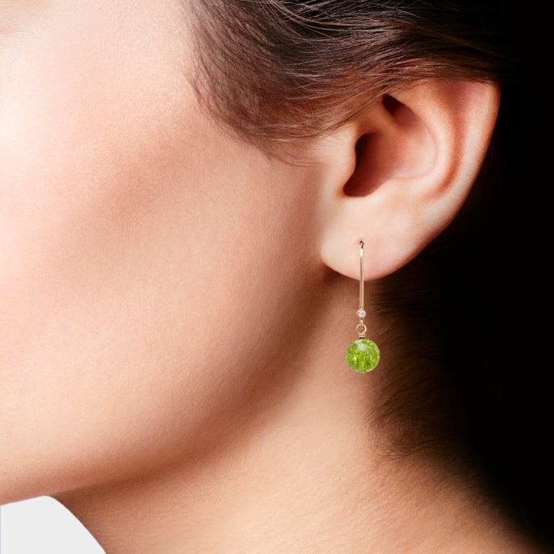 Thumbnail of August Birthstone Earrings In Peridot image