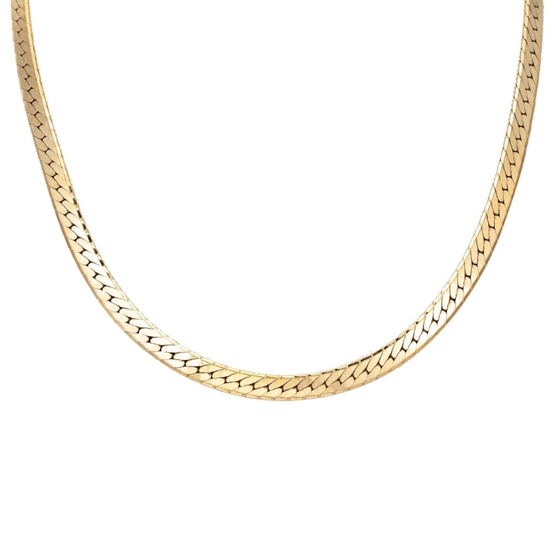 Flat Gold Chain Mens Snake Chain Necklace Silver Snake Chain