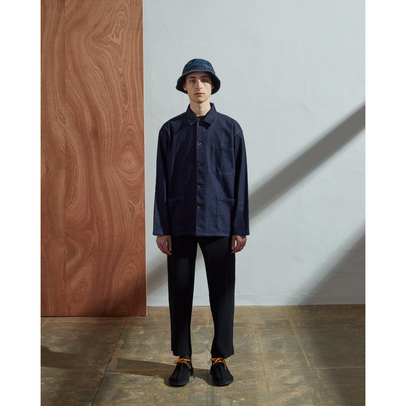 Thumbnail of The 3001 Buttoned Overshirt - Indigo with Stretch image