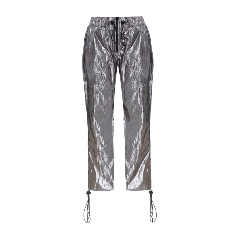 Metallized Nylon Pants Grafite | Balletto Athleisure Couture