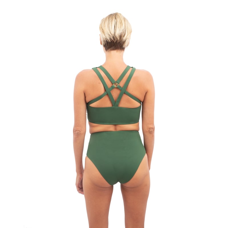 Thumbnail of Syros Crisscross Bikini In Seaweed Green image