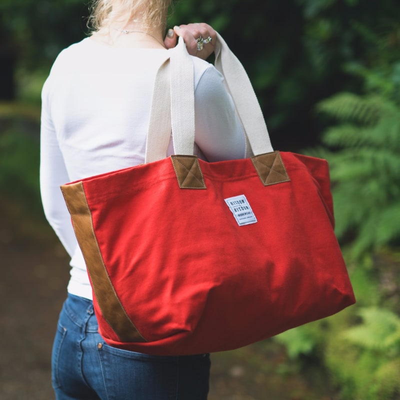 Thumbnail of Factory Red Canvas & Leather Bag image