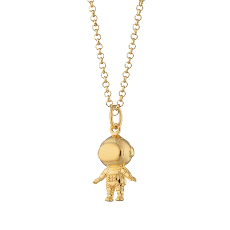 Gold Plated Astronaut Necklace, Lily Charmed