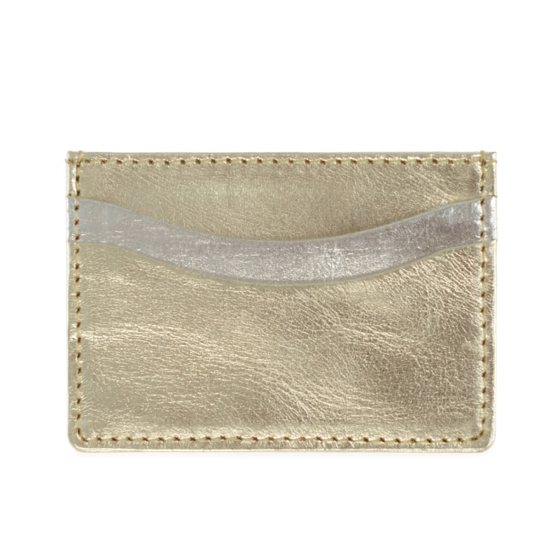 Thumbnail of Zing Gold and Silver Leather Card Holder image