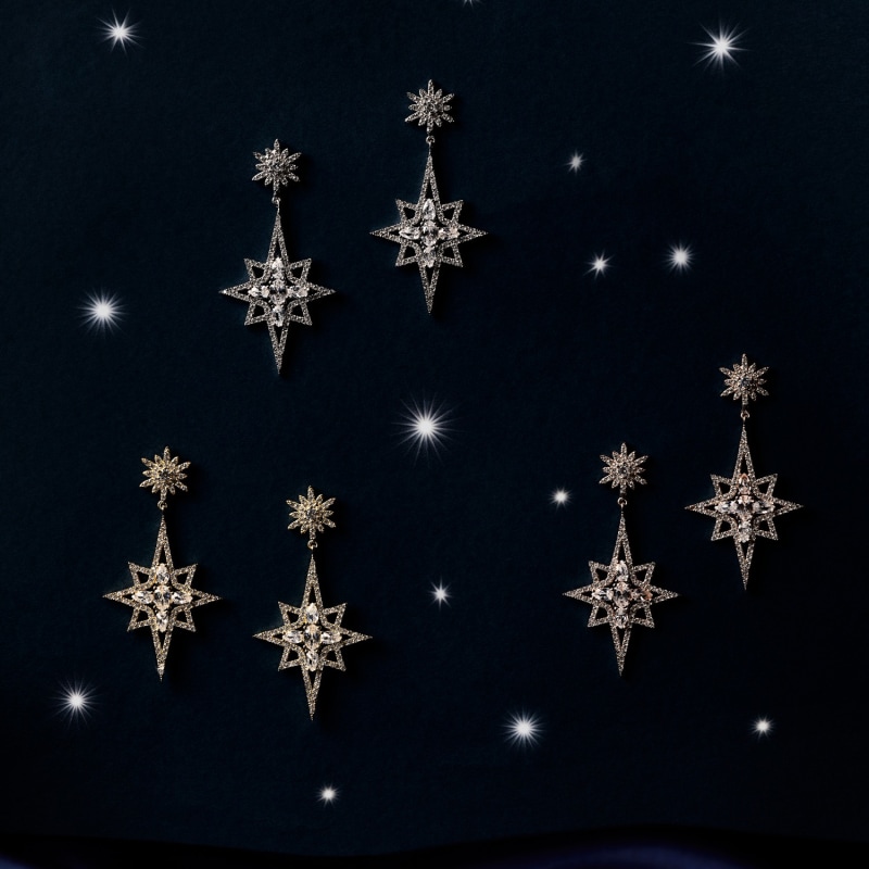 Thumbnail of Northern Star Burst Drop Earring Silver image