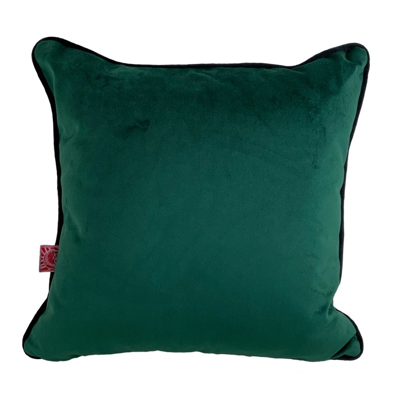 Thumbnail of Zebra Cushion With Green Velvet Back image