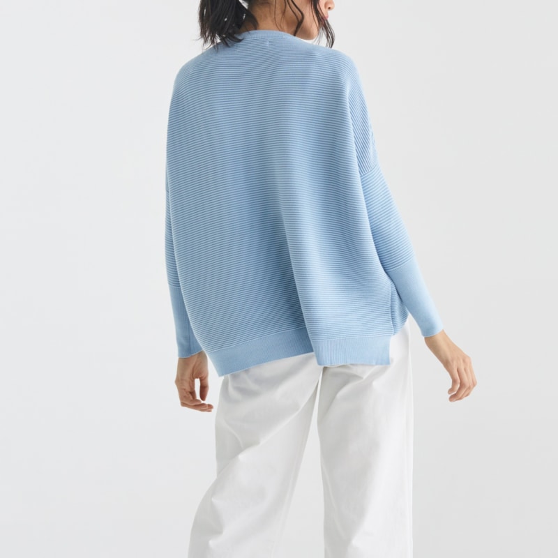 Thumbnail of Paisie Ribbed Jumper In Sky Blue image