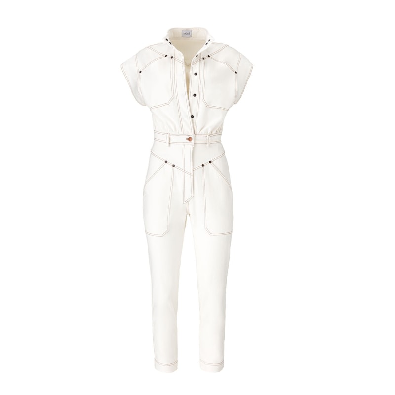 White denim utility jumpsuit sale