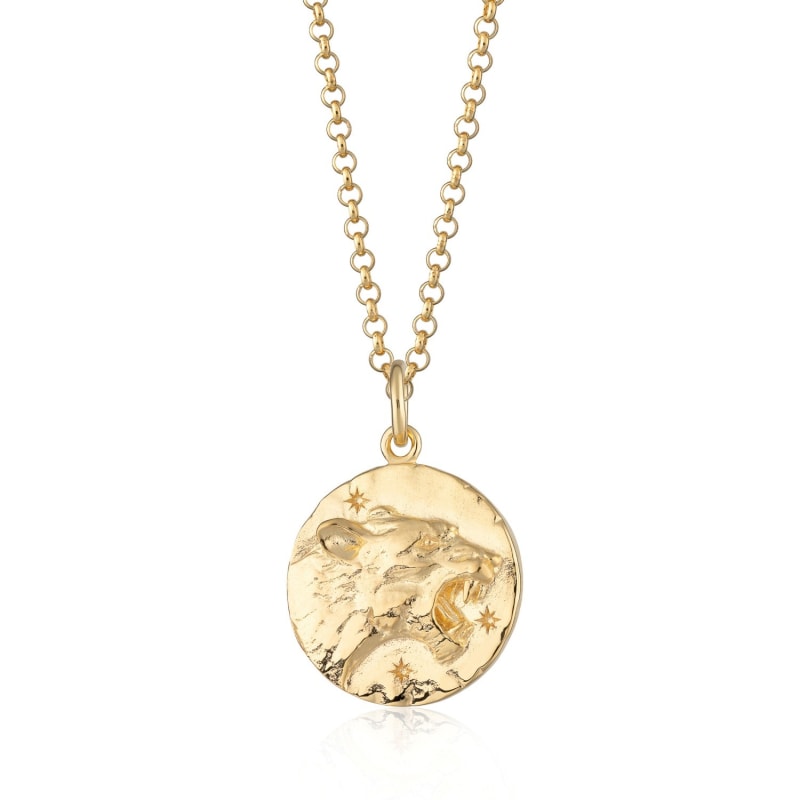 Thumbnail of Gold Leo Zodiac Necklace image