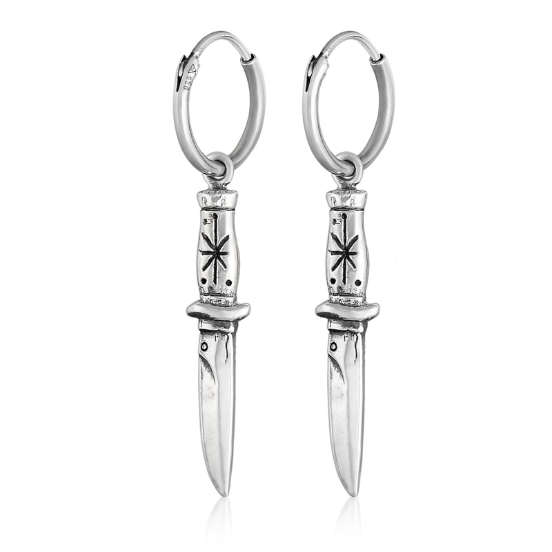 Dagger earrings mens top