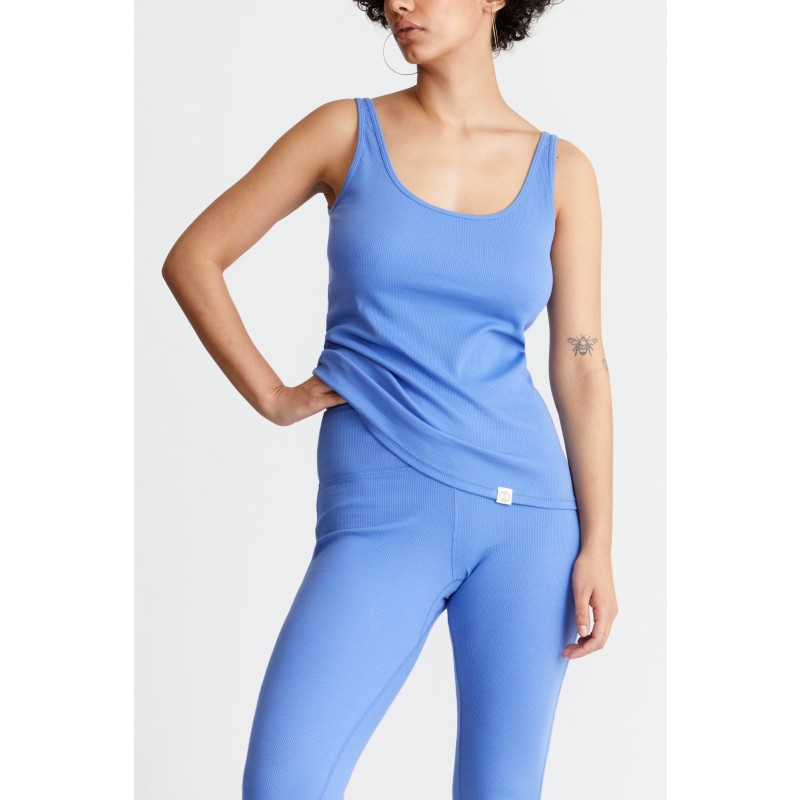 Thumbnail of Pima Rib Knit L&L Legging - Blue image