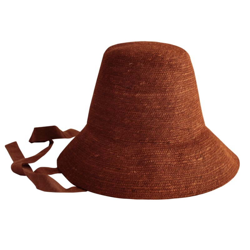 Thumbnail of Meg Jute Straw Hat In Burnt Sienna image