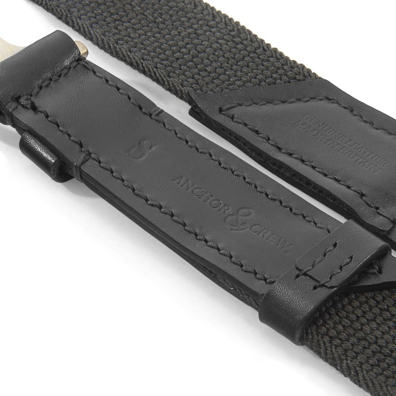 Thumbnail of Grey Elastic Signature Dunluce Leather & Nickel Belt image