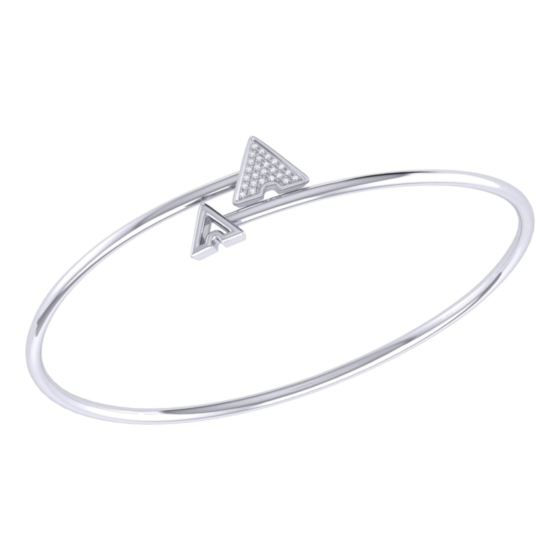 Thumbnail of Skyscraper Roof Bangle In Sterling Silver image