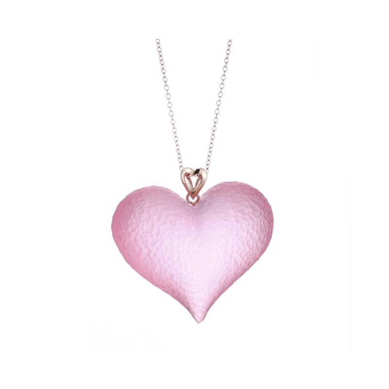 Thumbnail of Pink Lucite Heart Pendant image