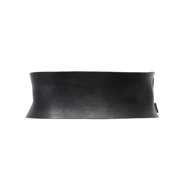 Wide Black Leather Waist Corset Belt Cara, PLIK x HAYA