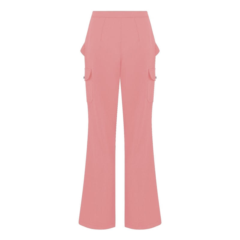 Thumbnail of Baby Pink Frilled Pants With Side Pockets image