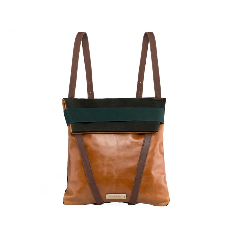 Thumbnail of Backpack Brown & Green Suede image