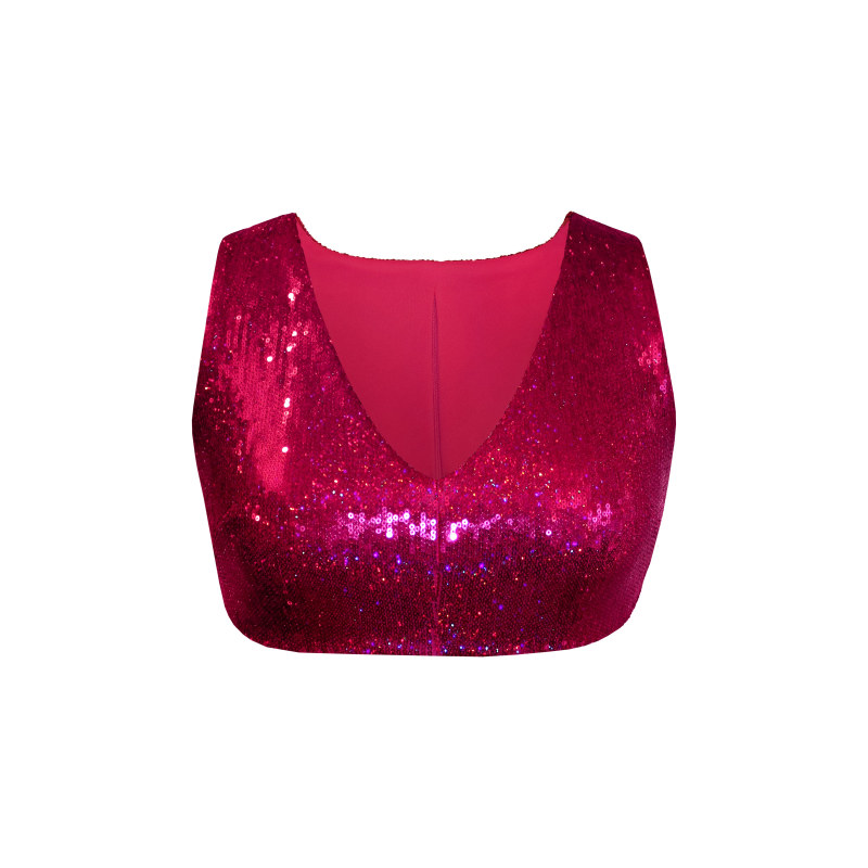 Magenta sequin top cheap