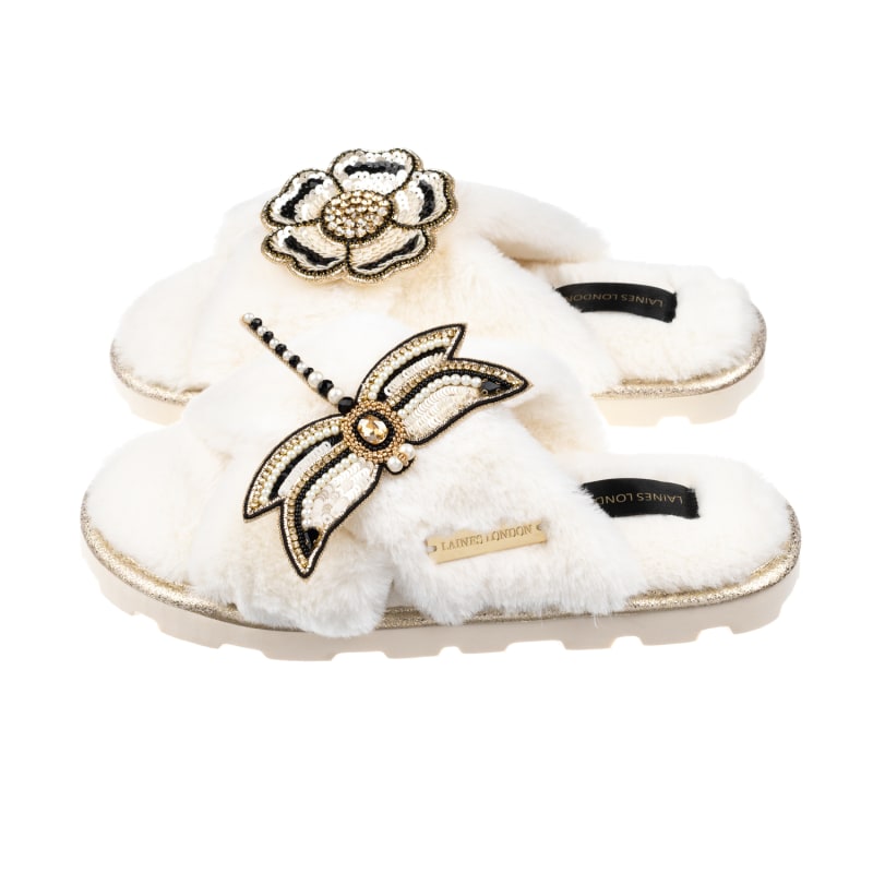 Cream fluffy sliders store