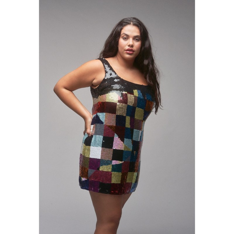 Thumbnail of Scarlett Dress In Sequin Squares image