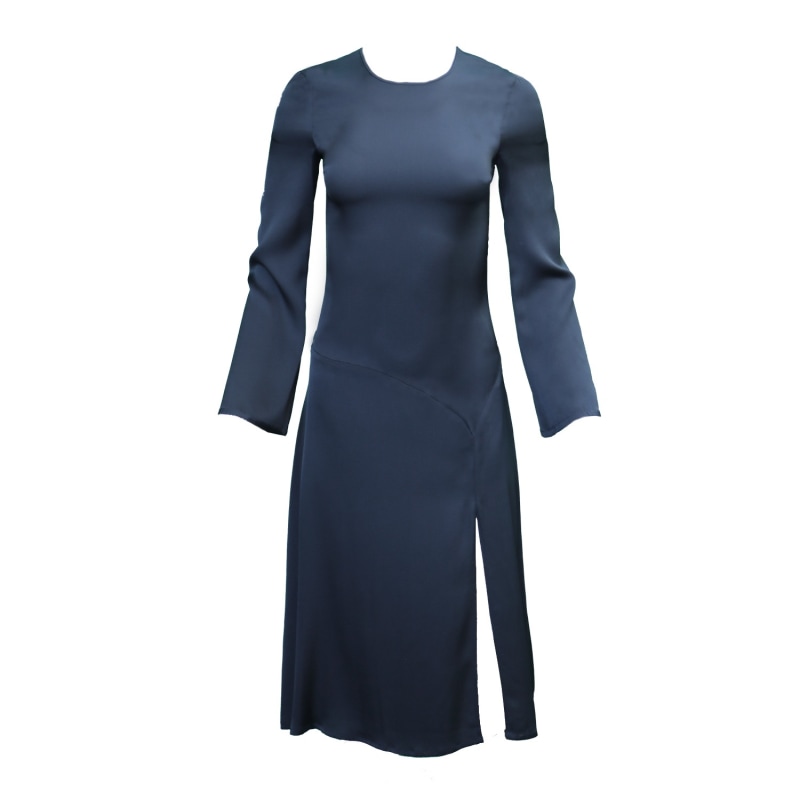 Thumbnail of Nina Midi Dress In Black Silk image