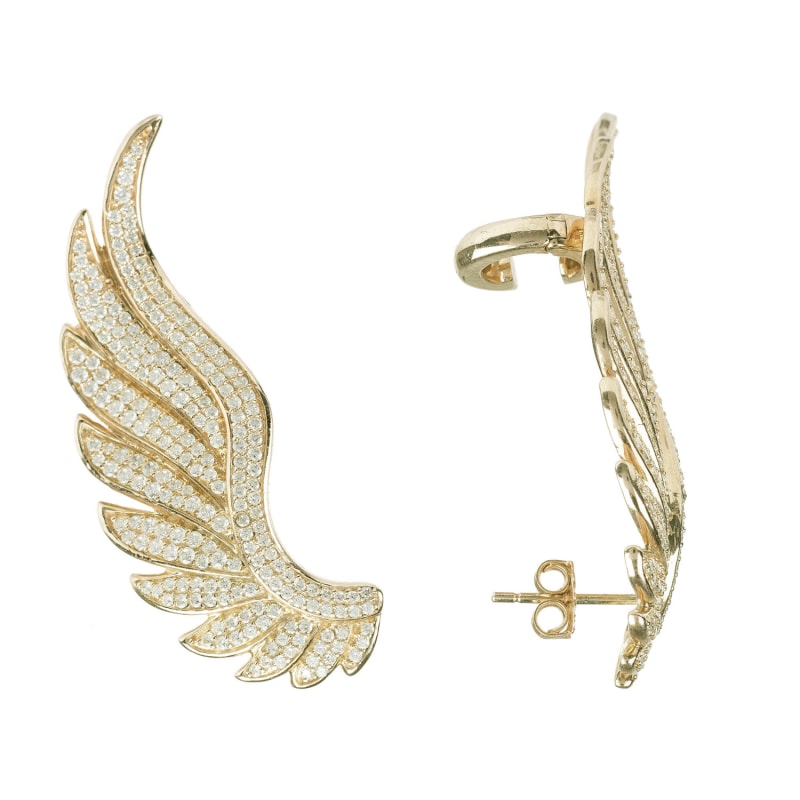 Thumbnail of Gabriel Angel Wing Ear Climber Gold image