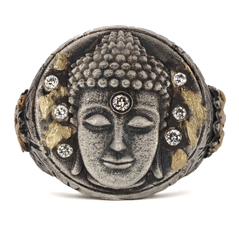 Buddha ring silver new arrivals