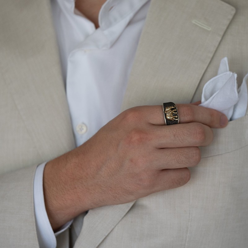 Gold elephant ring jewelry hot sale