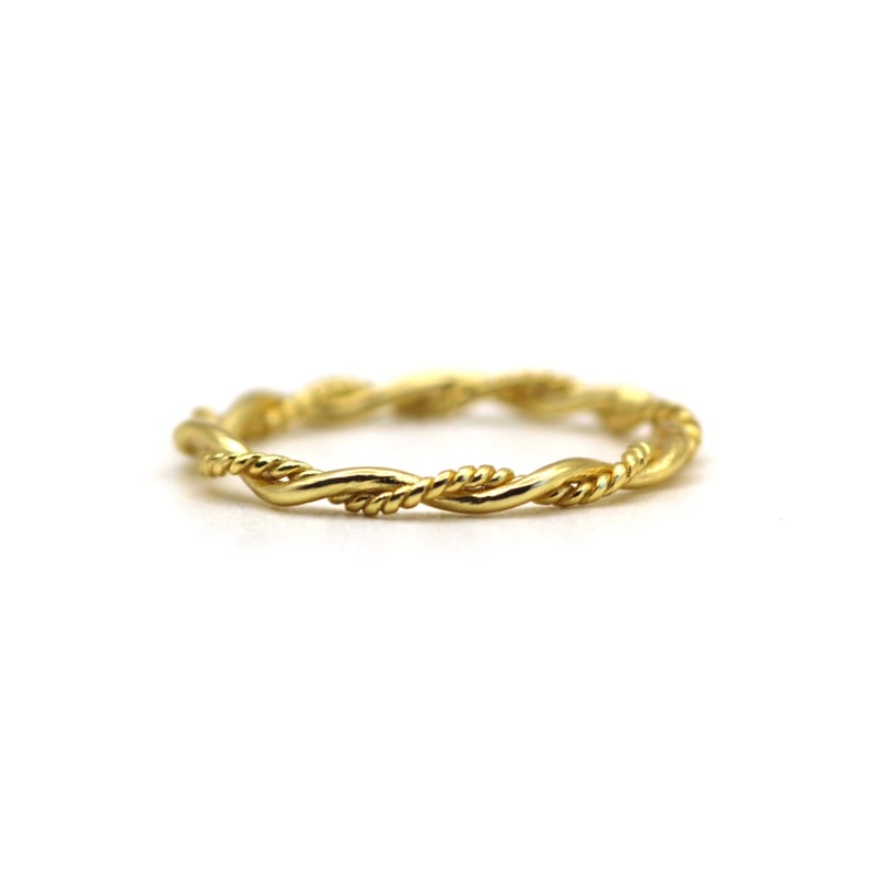 Unique Thin Rope Gold Ring, VicStoneNYC Fine Jewelry