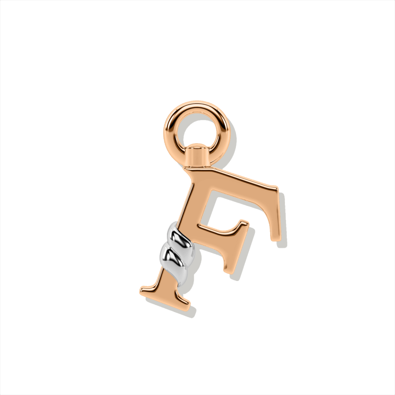 Thumbnail of Unius Letter Charm - Rose Gold image