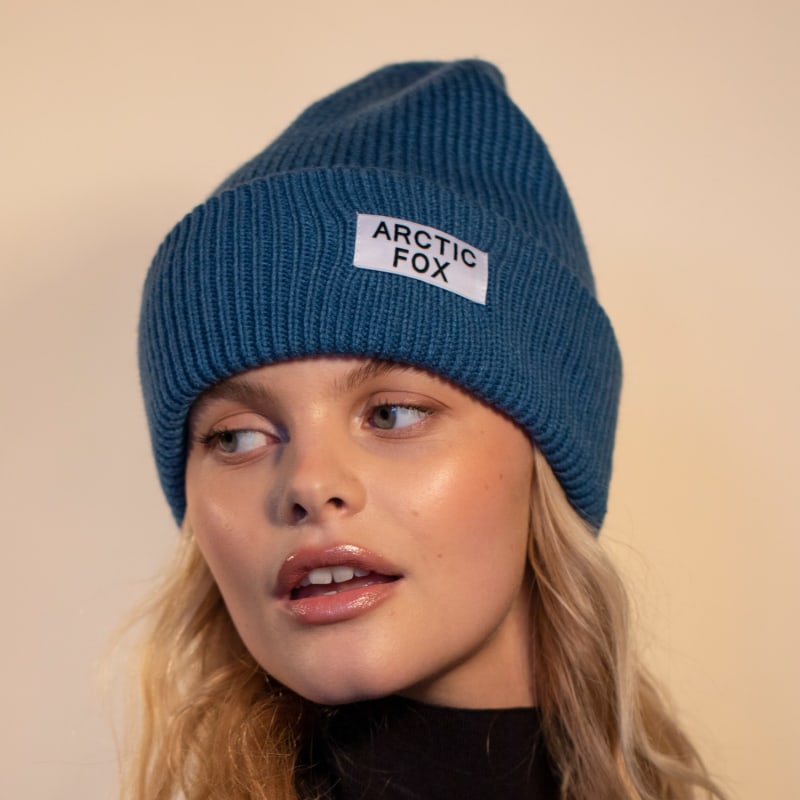 Thumbnail of The Recycled Bottle Beanie In Ocean Blue image