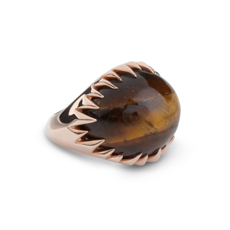 Thumbnail of Eye Of Poseidon Ring – Rose Gold – Tiger Eye image