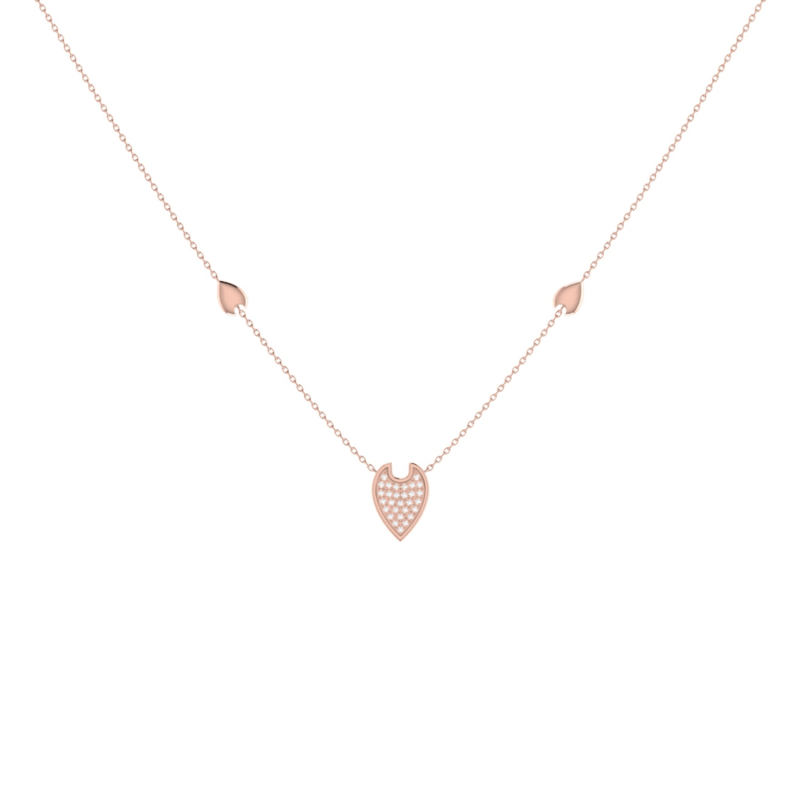 Thumbnail of Raindrop Necklace In 14 Kt Rose Gold Vermeil On Sterling Silver image