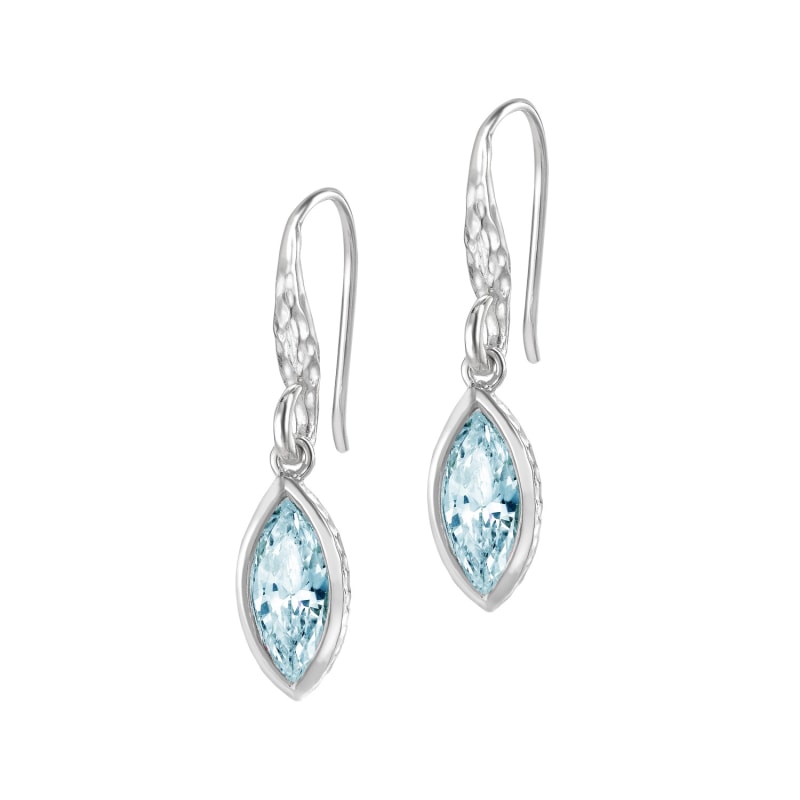 Thumbnail of Marquise Blue Topaz Array Drop Earrings image