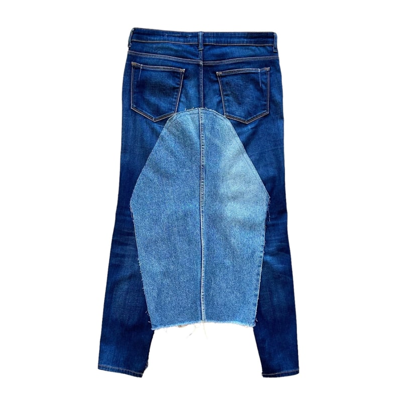 Thumbnail of Upcycled Denim Maxi Skirt - Blue image