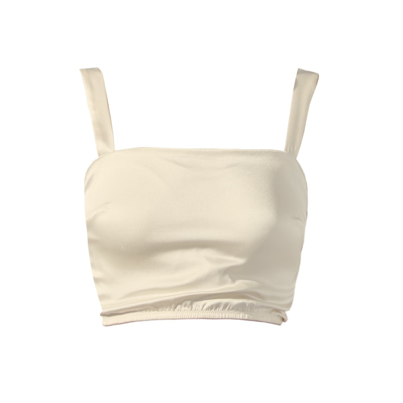 No Bra - Silk Tube Crop Top by NOT JUST PAJAMA