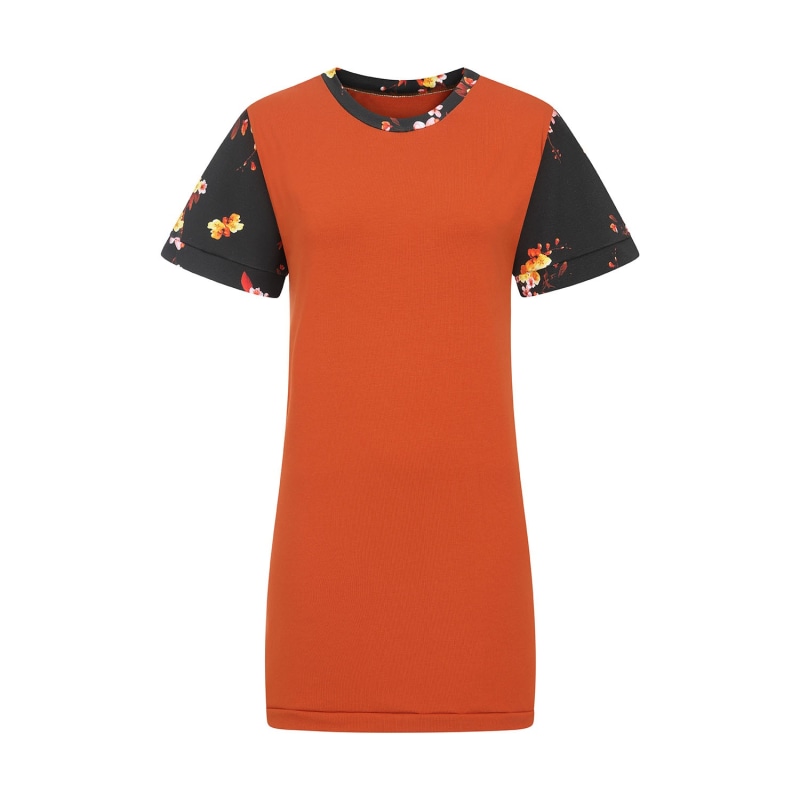Rust t shirt dress hot sale