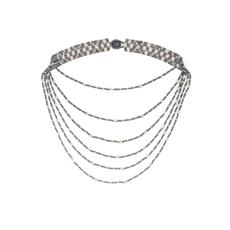 Thumbnail of Layered Choker - Metallic Gray, Silver image